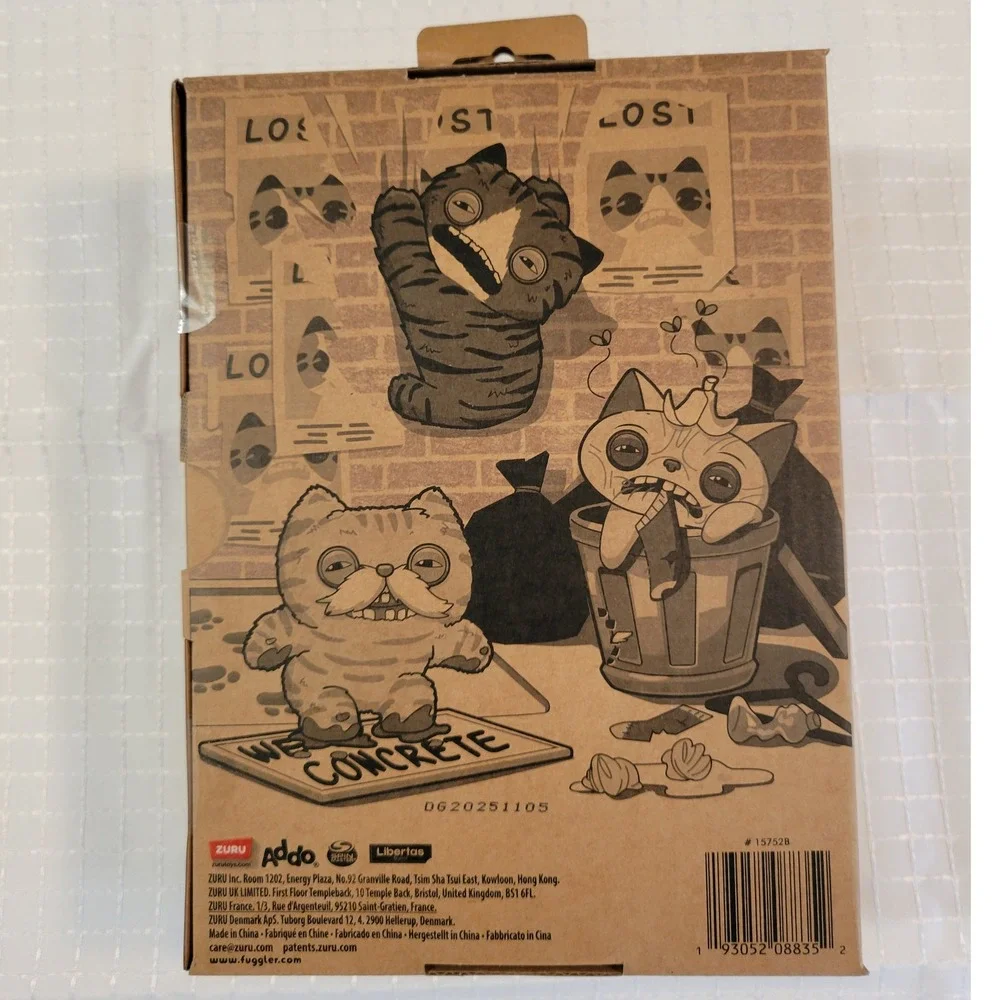 Zuru Fuggler‎ Alley Cats Funny Ugly Monster Brown Tan Plush Toy New In Box